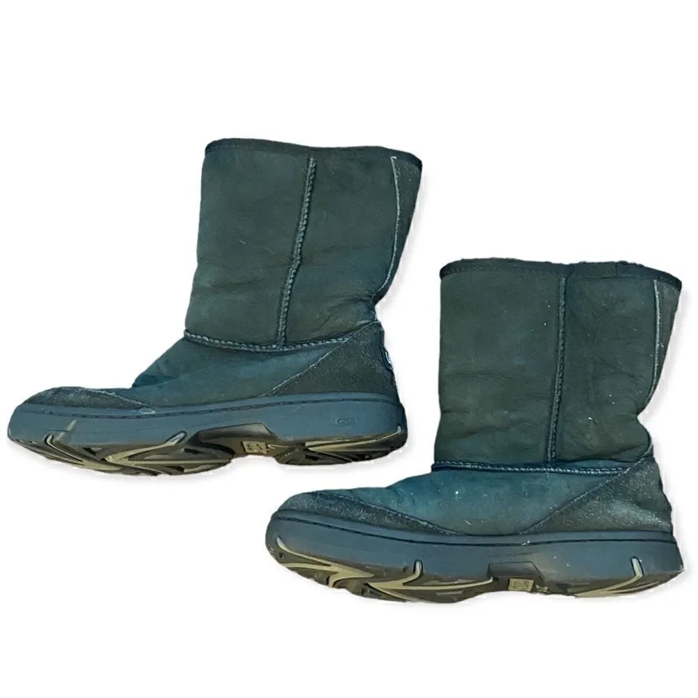 Ugg Ultimate Short Boots Black womens 7 shearling